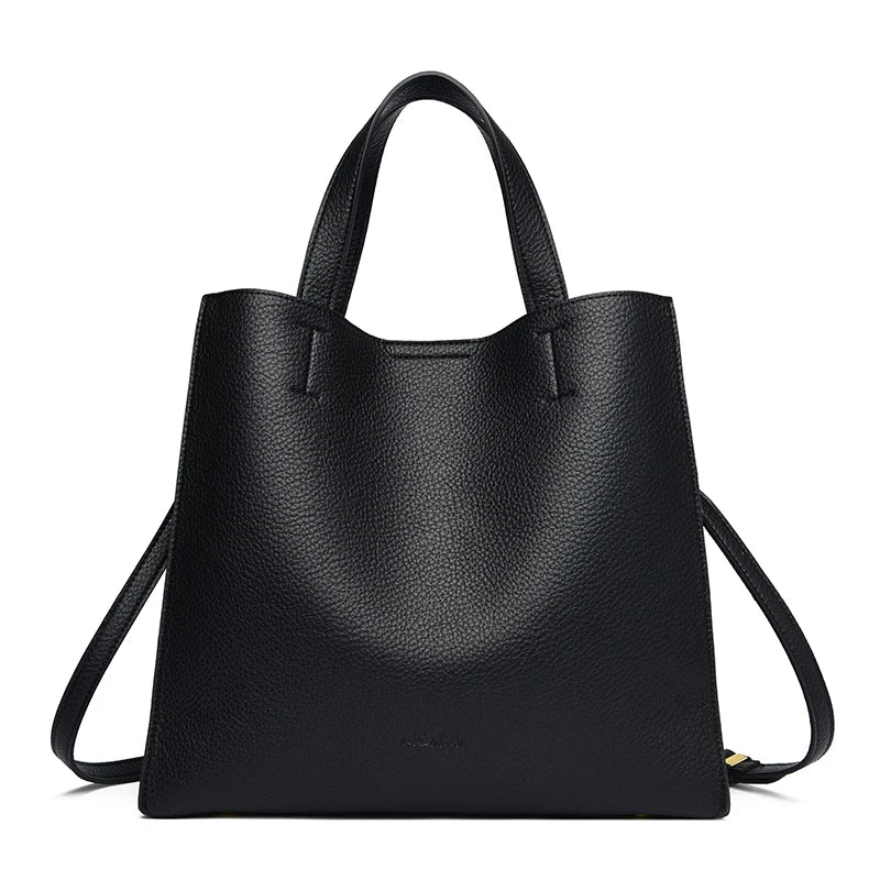 **2024 Elegant Leather Shoulder Bag** – A **fashionable and spacious handbag** designed for modern women. Featuring a **large capacity**, **simple solid design**, and a **commuter-friendly style**, it's perfect for everyday