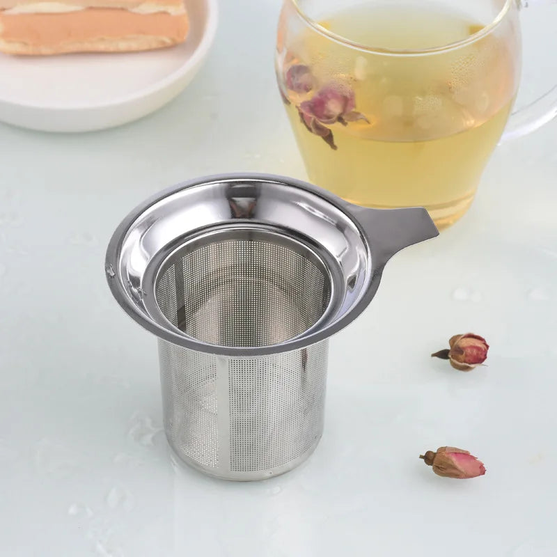 Multi Style Handle Tea Infuser Fine Mesh Coffee Filter Stainless Steel Tea Strainer Teapot Cup Hanging Loose Leaf Spice Leak 1Pc